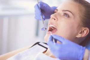 woman having dental work done